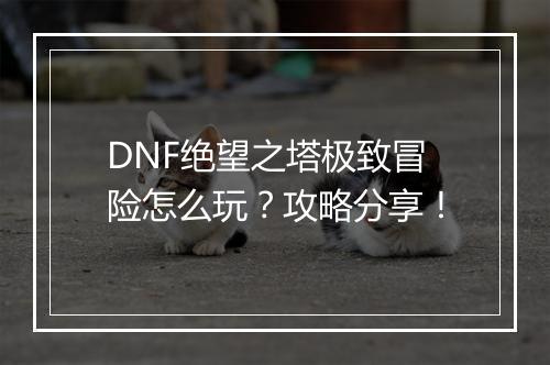 DNF绝望之塔极致冒险怎么玩？攻略分享！