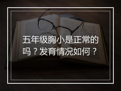 五年级胸小是正常的吗？发育情况如何？