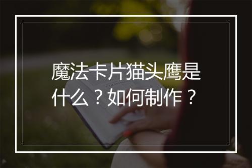 魔法卡片猫头鹰是什么？如何制作？