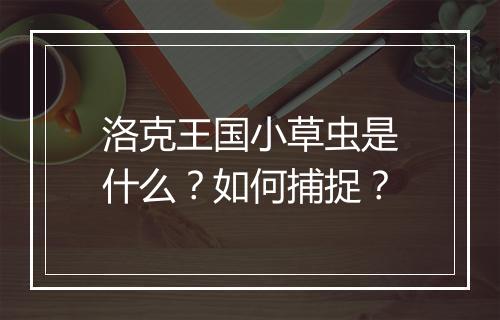 洛克王国小草虫是什么？如何捕捉？