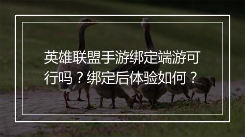 英雄联盟手游绑定端游可行吗？绑定后体验如何？