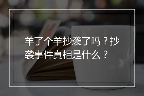 羊了个羊抄袭了吗？抄袭事件真相是什么？