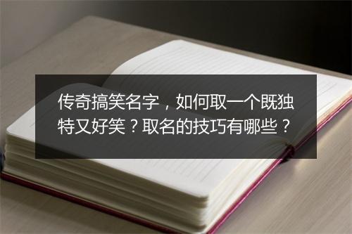 传奇搞笑名字，如何取一个既独特又好笑？取名的技巧有哪些？