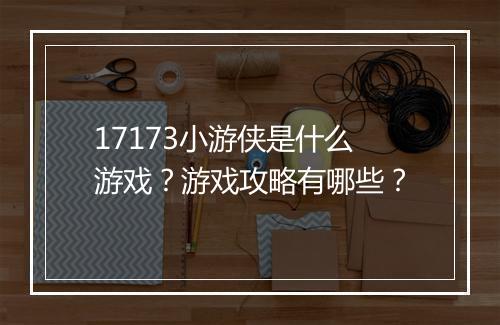17173小游侠是什么游戏？游戏攻略有哪些？