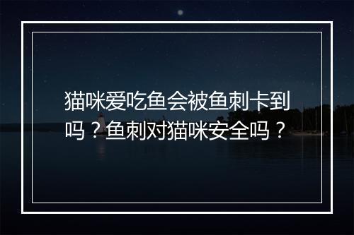 猫咪爱吃鱼会被鱼刺卡到吗？鱼刺对猫咪安全吗？