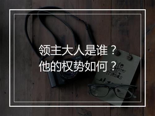 领主大人是谁？他的权势如何？