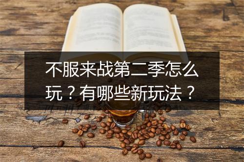 不服来战第二季怎么玩？有哪些新玩法？