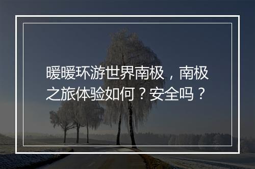 暖暖环游世界南极，南极之旅体验如何？安全吗？
