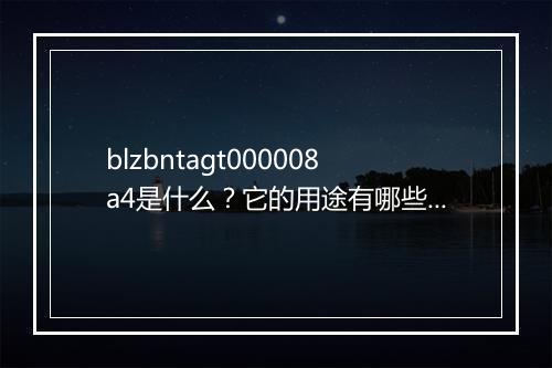 blzbntagt000008a4是什么？它的用途有哪些？
