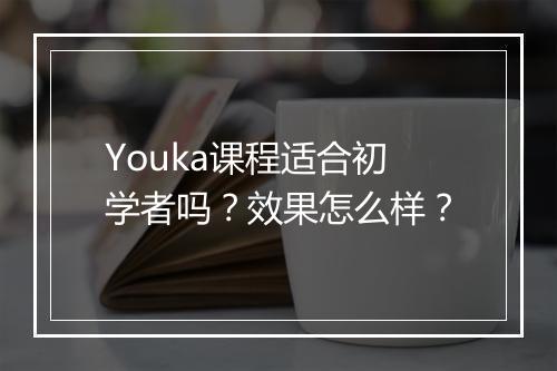 Youka课程适合初学者吗？效果怎么样？