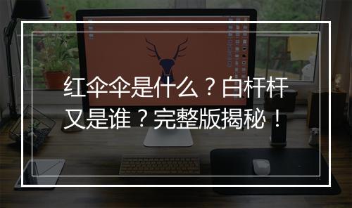 红伞伞是什么？白杆杆又是谁？完整版揭秘！