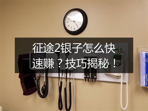 征途2银子怎么快速赚？技巧揭秘！