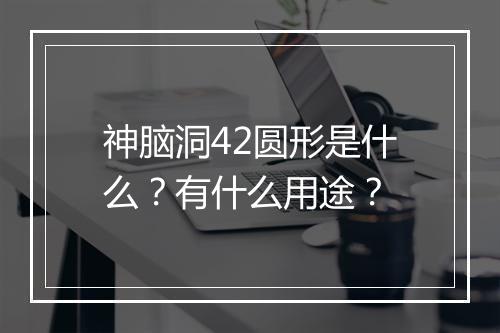 神脑洞42圆形是什么？有什么用途？