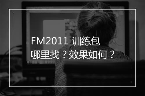 FM2011 训练包哪里找？效果如何？