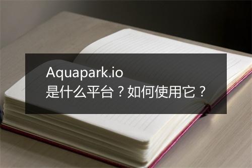 Aquapark.io 是什么平台？如何使用它？