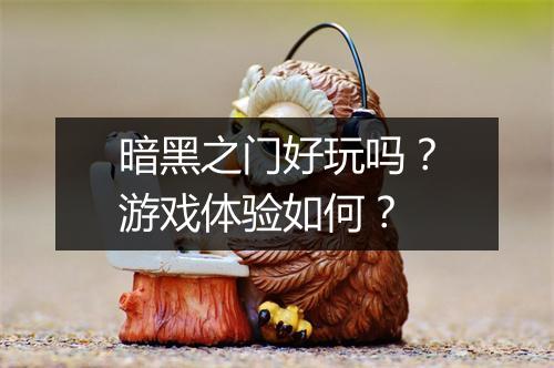 暗黑之门好玩吗？游戏体验如何？