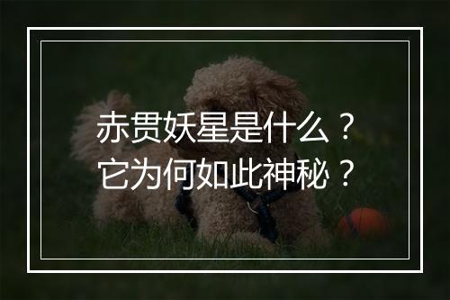 赤贯妖星是什么？它为何如此神秘？