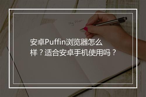 安卓Puffin浏览器怎么样？适合安卓手机使用吗？