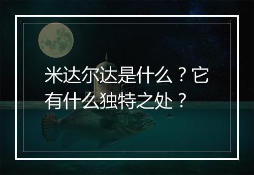 米达尔达是什么？它有什么独特之处？