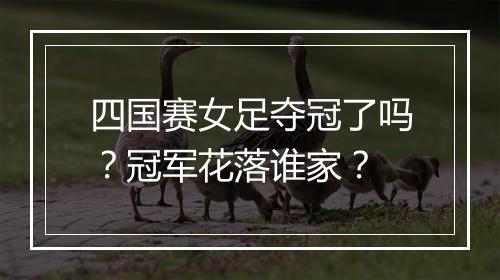四国赛女足夺冠了吗？冠军花落谁家？