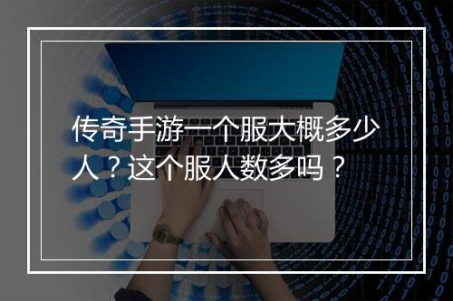 传奇手游一个服大概多少人？这个服人数多吗？