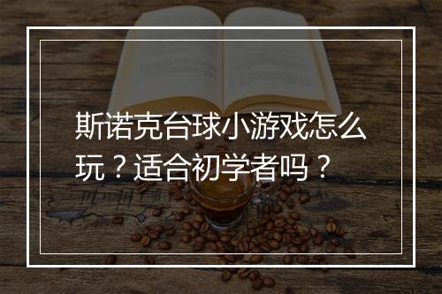 斯诺克台球小游戏怎么玩？适合初学者吗？
