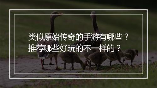 类似原始传奇的手游有哪些？推荐哪些好玩的不一样的？