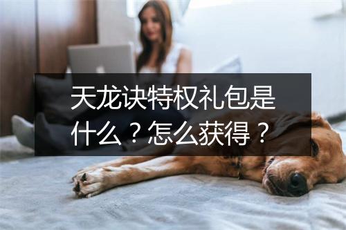 天龙诀特权礼包是什么？怎么获得？