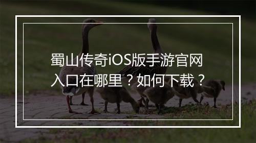 蜀山传奇iOS版手游官网入口在哪里？如何下载？