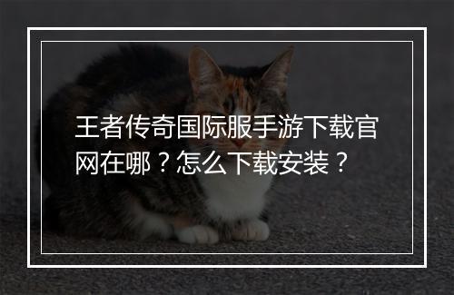 王者传奇国际服手游下载官网在哪？怎么下载安装？