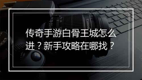 传奇手游白骨王城怎么进？新手攻略在哪找？