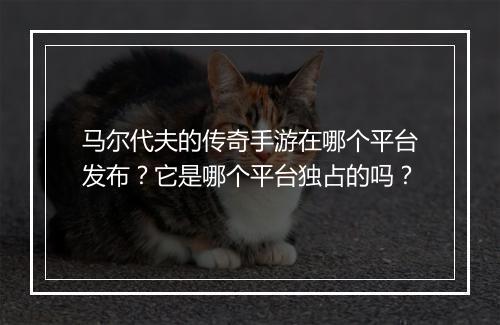马尔代夫的传奇手游在哪个平台发布？它是哪个平台独占的吗？