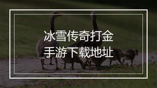 冰雪传奇打金手游下载地址