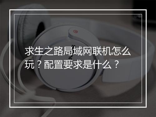 求生之路局域网联机怎么玩？配置要求是什么？