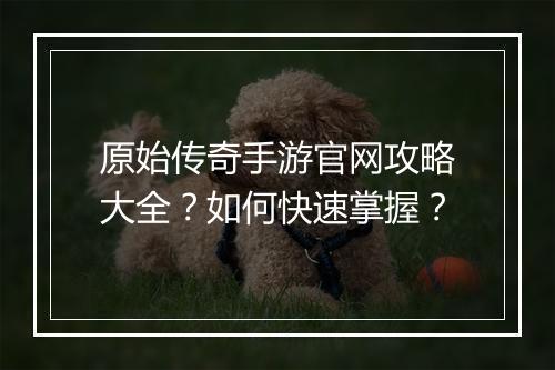 原始传奇手游官网攻略大全？如何快速掌握？