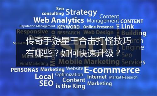 传奇手游星王合击打怪技巧有哪些？如何快速升级？