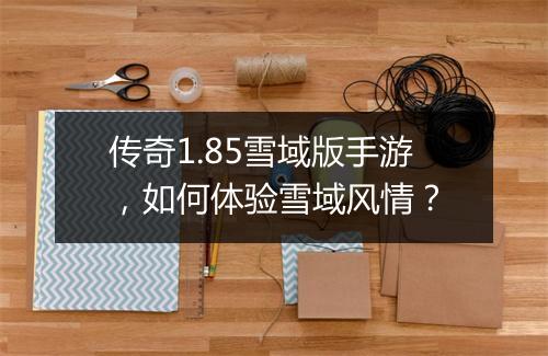 传奇1.85雪域版手游，如何体验雪域风情？