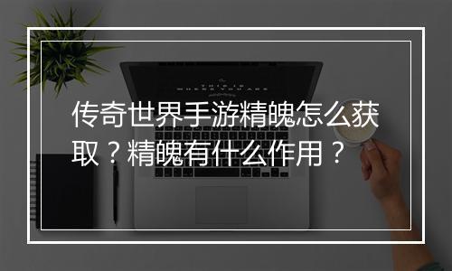 传奇世界手游精魄怎么获取？精魄有什么作用？