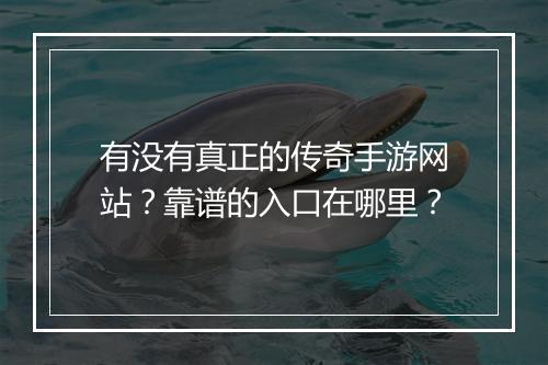 有没有真正的传奇手游网站？靠谱的入口在哪里？