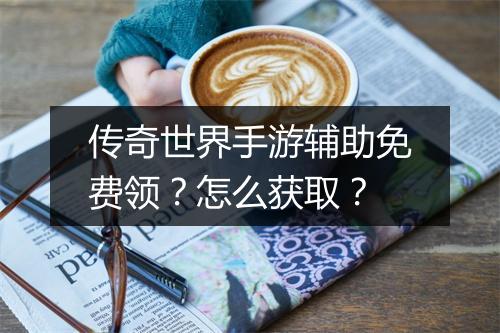 传奇世界手游辅助免费领？怎么获取？