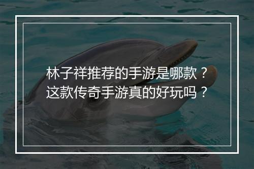 林子祥推荐的手游是哪款？这款传奇手游真的好玩吗？