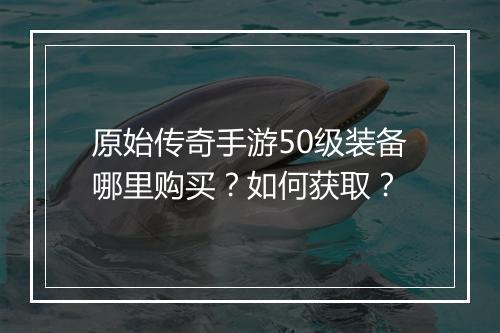 原始传奇手游50级装备哪里购买？如何获取？