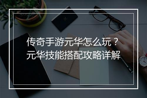 传奇手游元华怎么玩？元华技能搭配攻略详解