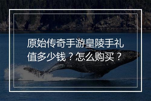 原始传奇手游皇陵手礼值多少钱？怎么购买？