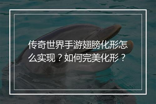 传奇世界手游翅膀化形怎么实现？如何完美化形？