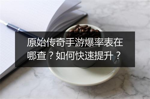 原始传奇手游爆率表在哪查？如何快速提升？