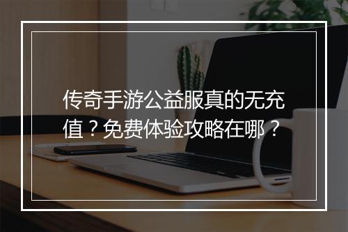 传奇手游公益服真的无充值？免费体验攻略在哪？