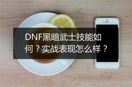 DNF黑暗武士技能如何？实战表现怎么样？