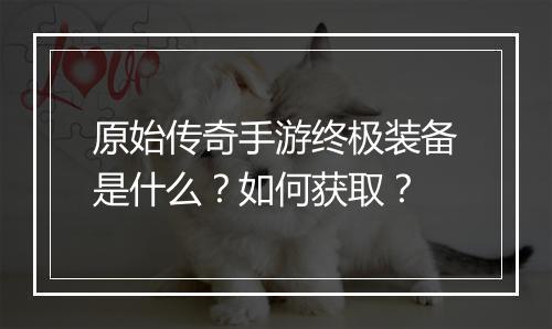 原始传奇手游终极装备是什么？如何获取？