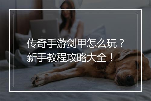 传奇手游剑甲怎么玩？新手教程攻略大全！
